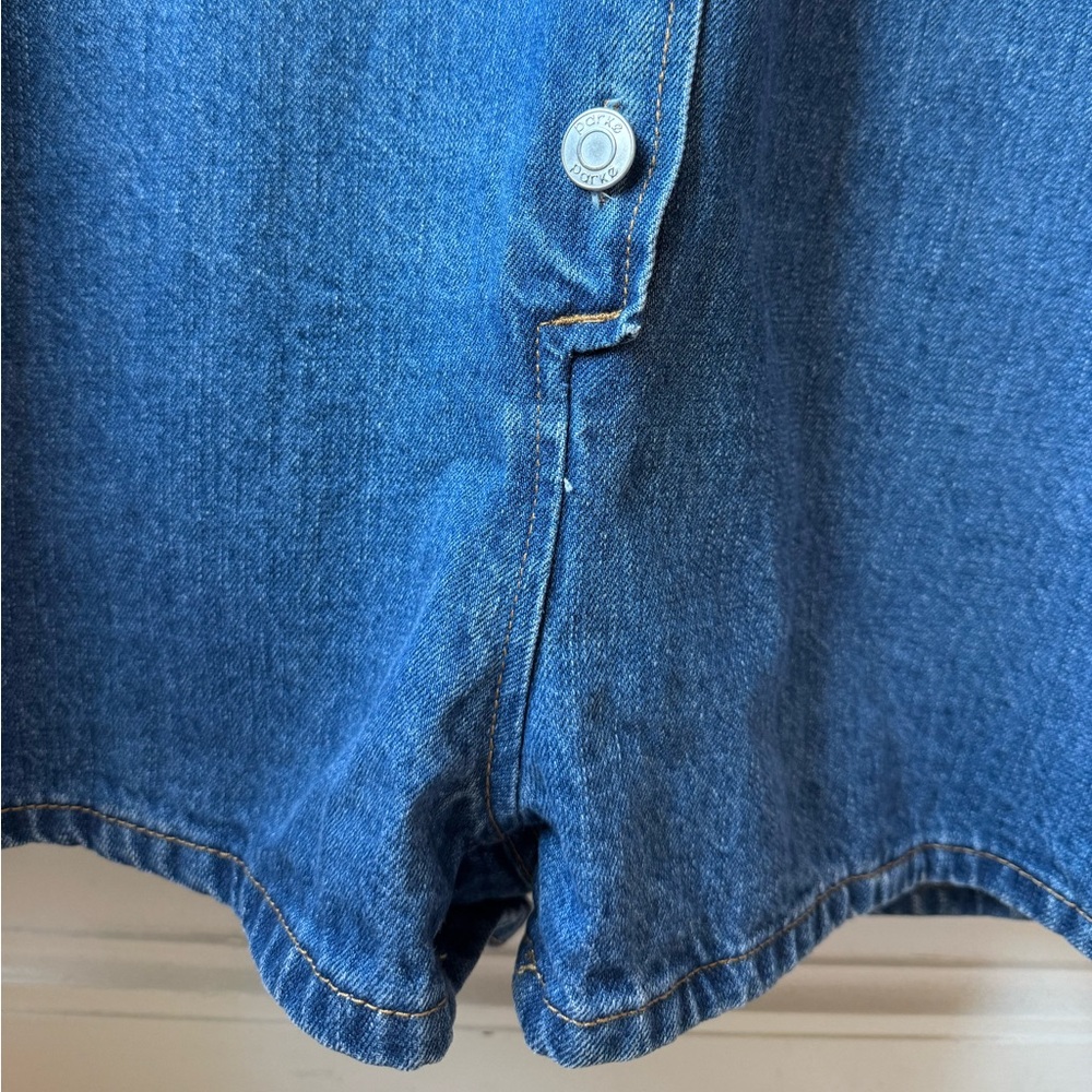 NWOT! Parke Medium Wash Long Sleeve Denim Romper Sz M! - Picture 6 of 8